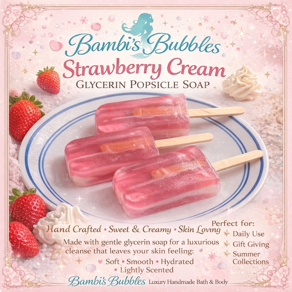 New! Hand Crafted Popsicle Glycerin Soap 3oz With Wash Cloth - Picture 4 of 10